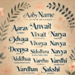 DALL·E 2024-11-07 04.52.57 - A 16_9 ratio image with a soft, pastel background featuring elegant typography in English. Display several baby names along with their meanings, with