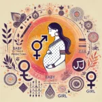 DALL·E 2024-11-20 22.20.22 - An artistic illustration representing Indian mythology on baby gender predictions. The image includes symbolic elements like a pregnant woman surround